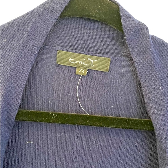 NWOT Toni T two tone open cardigan/sweater in 2X - never worn! - Picture 5 of 6